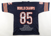 1985 Bears World Champions Highlights Jersey Team-Signed by (14) with Mike Singletary, Willlie Gault, Shaun Gayle, Stefan Humphries (JSA) at PristineAuction.com