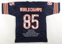 1985 Bears World Champions Highlights Jersey Team-Signed by (14) with Mike Singletary, Willlie Gault, Shaun Gayle, Stefan Humphries (JSA) at PristineAuction.com