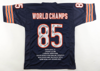 1985 Bears World Champions Highlights Jersey Team-Signed by (14) with Mike Singletary, Willlie Gault, Shaun Gayle, Stefan Humphries (JSA) at PristineAuction.com
