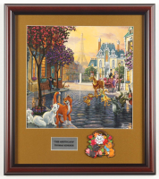 Thomas Kinkade "The Aristocats" Custom Framed Print Display With Jumbo Character Pin at PristineAuction.com