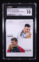Lionel Messi / Michael Phelps 2024 Leaf Metal Special Release Exclusive Legends Edition #ELE26 (CGC 10) at PristineAuction.com