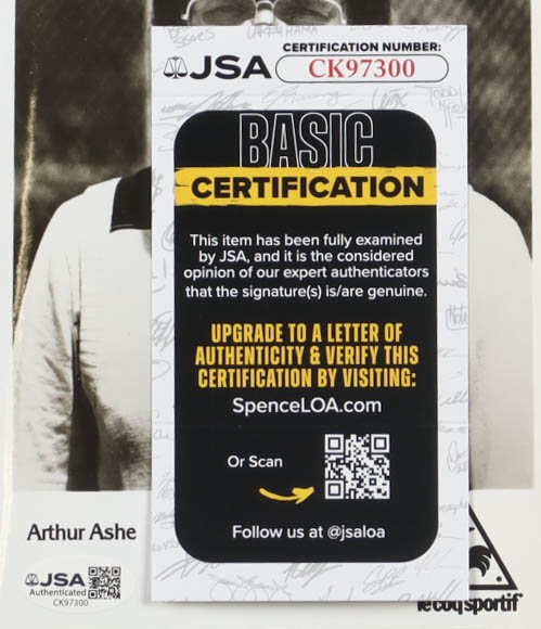 Arthur Ashe Signed 5x7 Photo (PSA) at PristineAuction.com Arthur Ashe Signed 5x7 Photo (PSA) at PristineAuction.com