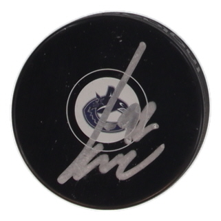 Liam Ohgren Signed Canucks Logo Hockey Puck (JSA) at PristineAuction.com Liam Ohgren Signed Canucks Logo Hockey Puck (JSA) at PristineAuction.com