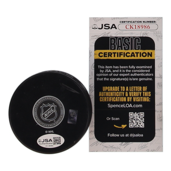 Liam Ohgren Signed Canucks Logo Hockey Puck (JSA) at PristineAuction.com Liam Ohgren Signed Canucks Logo Hockey Puck (JSA) at PristineAuction.com