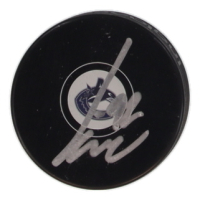 Liam Ohgren Signed Canucks Logo Hockey Puck (JSA) at PristineAuction.com