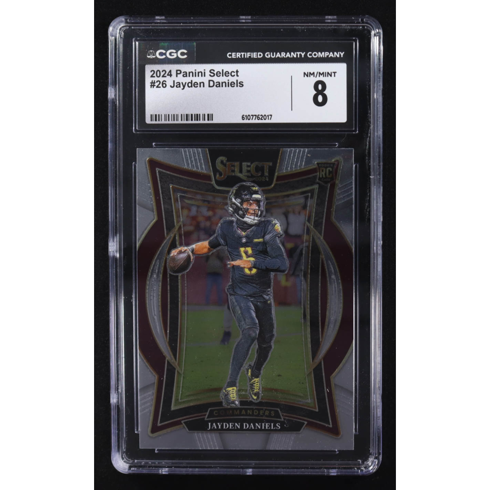 Jayden Daniels 2024 Panini Select #26 RC (CGC 8) at PristineAuction.com
