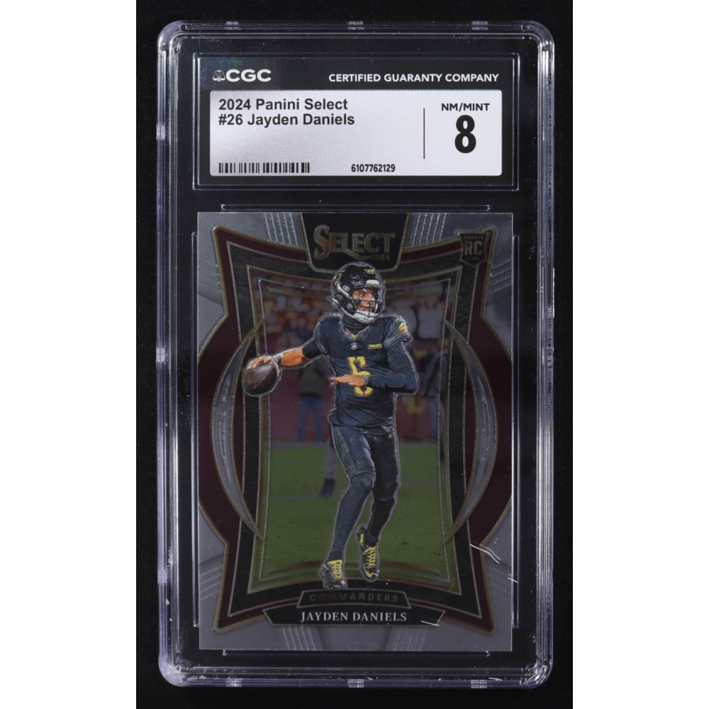 Jayden Daniels 2024 Panini Select #26 RC (CGC 8) at PristineAuction.com