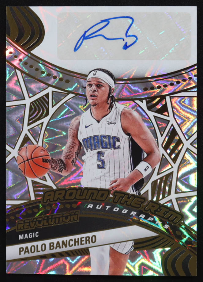 Paolo Banchero 2024-25 Panini Revolution Around the Rim Autographs Impact #10 #84/100 at PristineAuction.com Paolo Banchero 2024-25 Panini Revolution Around the Rim Autographs Impact #10 #84/100 at PristineAuction.com