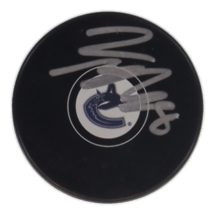 Conor Garland Signed Canucks Logo Hockey Puck (JSA) at PristineAuction.com Conor Garland Signed Canucks Logo Hockey Puck (JSA) at PristineAuction.com