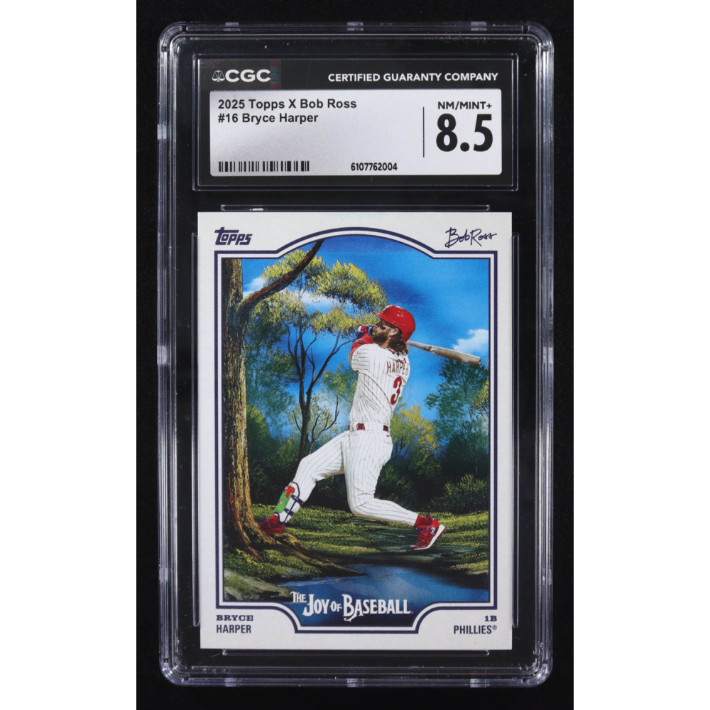 Bryce Harper 2025 Topps X Bob Ross #16 (CGC 8.5) at PristineAuction.com
