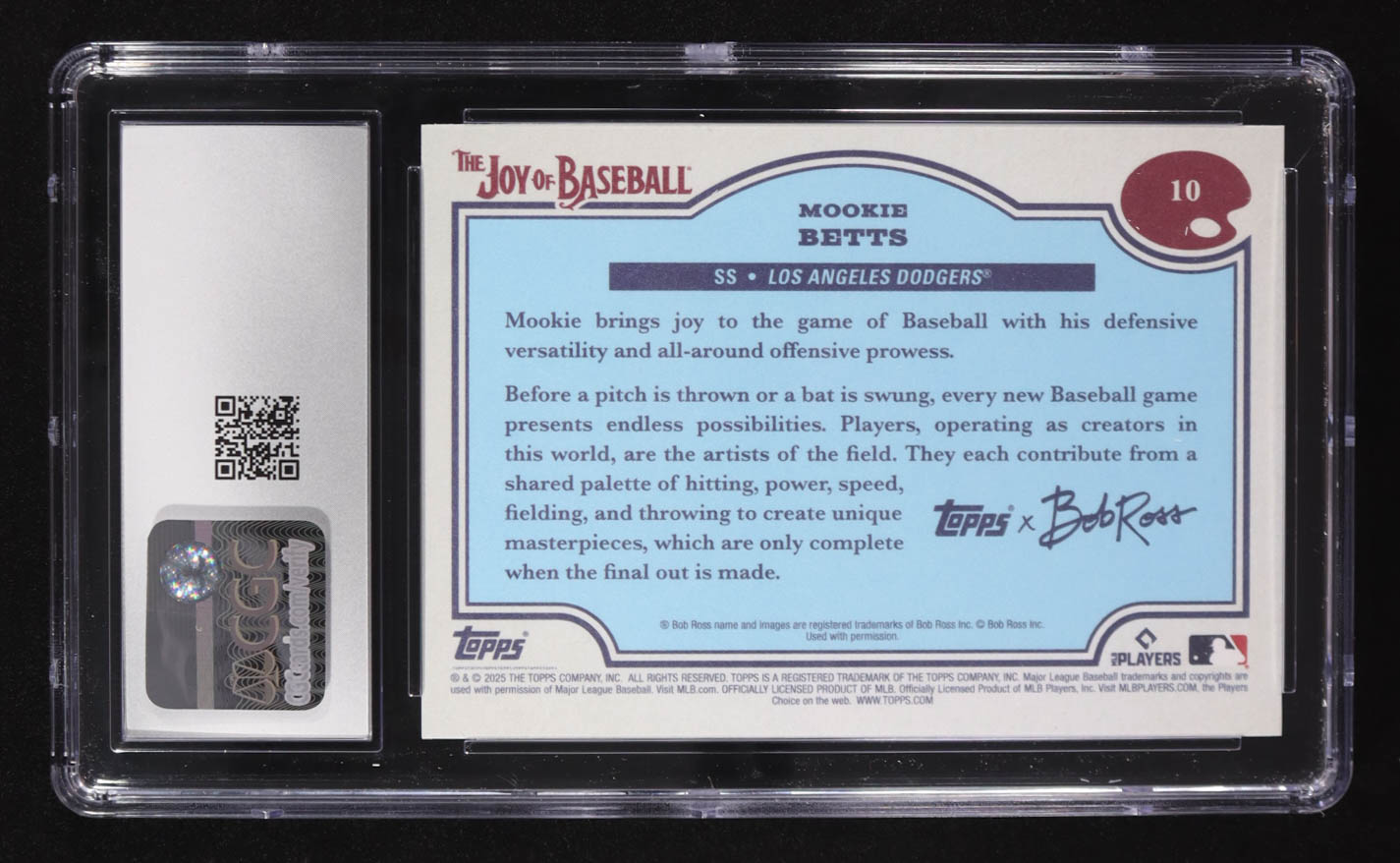 Mookie Betts 2025 Topps X Bob Ross #10 (CGC 8.5) at PristineAuction.com Mookie Betts 2025 Topps X Bob Ross #10 (CGC 8.5) at PristineAuction.com