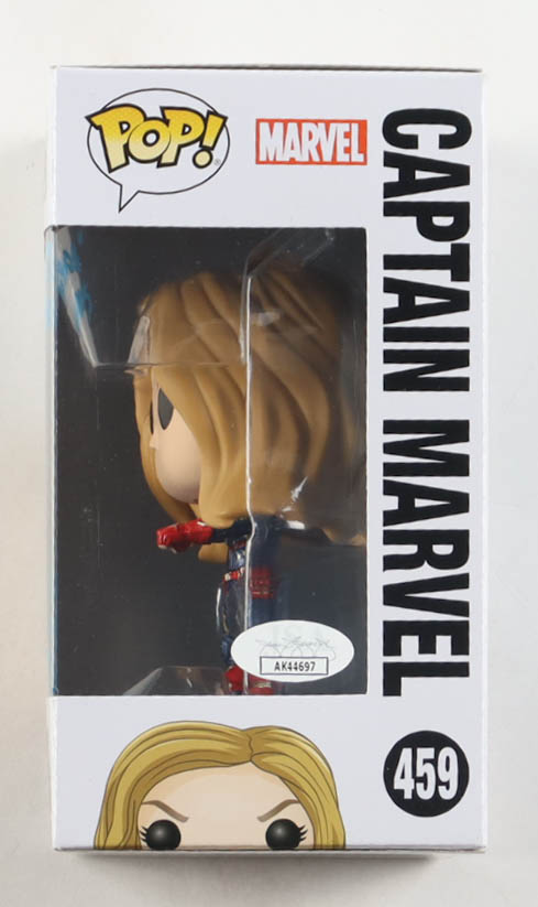 Brie Larson Signed "Avengers" #459 Captain Marvel Bobble-Head Funko Pop! Vinyl Figure Inscribed "Captain Marvel", "Carol Danvers" & "To Kill Thanos" (JSA) at PristineAuction.com Brie Larson Signed "Avengers" #459 Captain Marvel Bobble-Head Funko Pop! Vinyl Figure Inscribed "Captain Marvel", "Carol Danvers" & "To Kill Thanos" (JSA) at PristineAuction.com