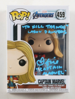 Brie Larson Signed "Avengers" #459 Captain Marvel Bobble-Head Funko Pop! Vinyl Figure Inscribed "Captain Marvel", "Carol Danvers" & "To Kill Thanos" (JSA) at PristineAuction.com