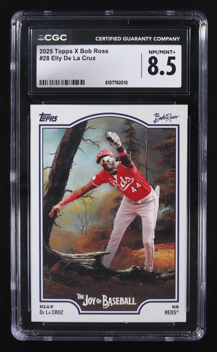 Elly De La Cruz 2025 Topps X Bob Ross #28 (CGC 8.5) at PristineAuction.com Elly De La Cruz 2025 Topps X Bob Ross #28 (CGC 8.5) at PristineAuction.com