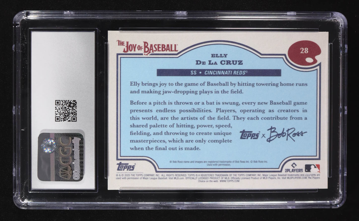 Elly De La Cruz 2025 Topps X Bob Ross #28 (CGC 8.5) at PristineAuction.com Elly De La Cruz 2025 Topps X Bob Ross #28 (CGC 8.5) at PristineAuction.com