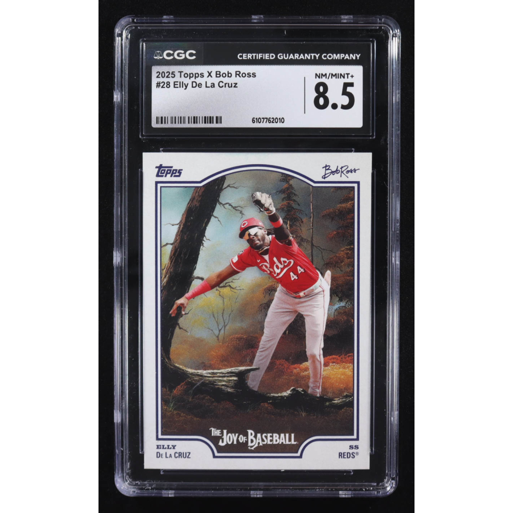 Elly De La Cruz 2025 Topps X Bob Ross #28 (CGC 8.5) at PristineAuction.com