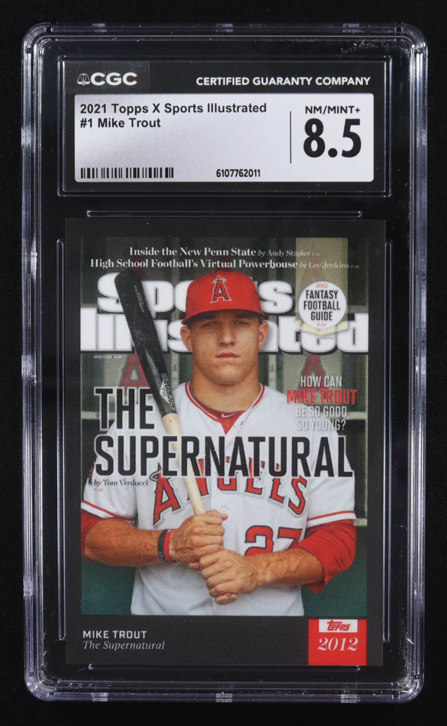 Mike Trout 2021 Topps X Sports Illustrated #1 (CGC 8.5) at PristineAuction.com Mike Trout 2021 Topps X Sports Illustrated #1 (CGC 8.5) at PristineAuction.com