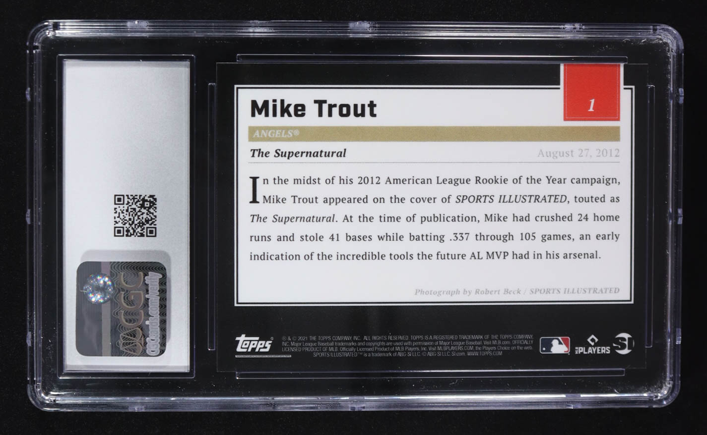 Mike Trout 2021 Topps X Sports Illustrated #1 (CGC 8.5) at PristineAuction.com Mike Trout 2021 Topps X Sports Illustrated #1 (CGC 8.5) at PristineAuction.com