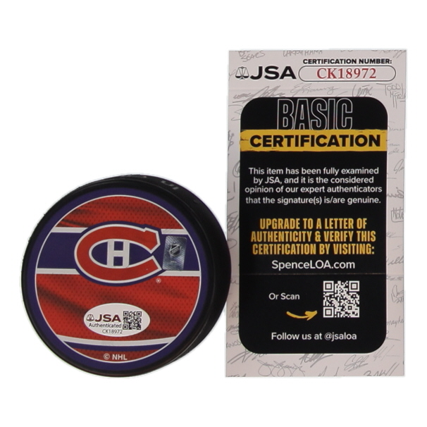 Noah Dobson Signed Canadiens Logo Hockey Puck (JSA) at PristineAuction.com Noah Dobson Signed Canadiens Logo Hockey Puck (JSA) at PristineAuction.com
