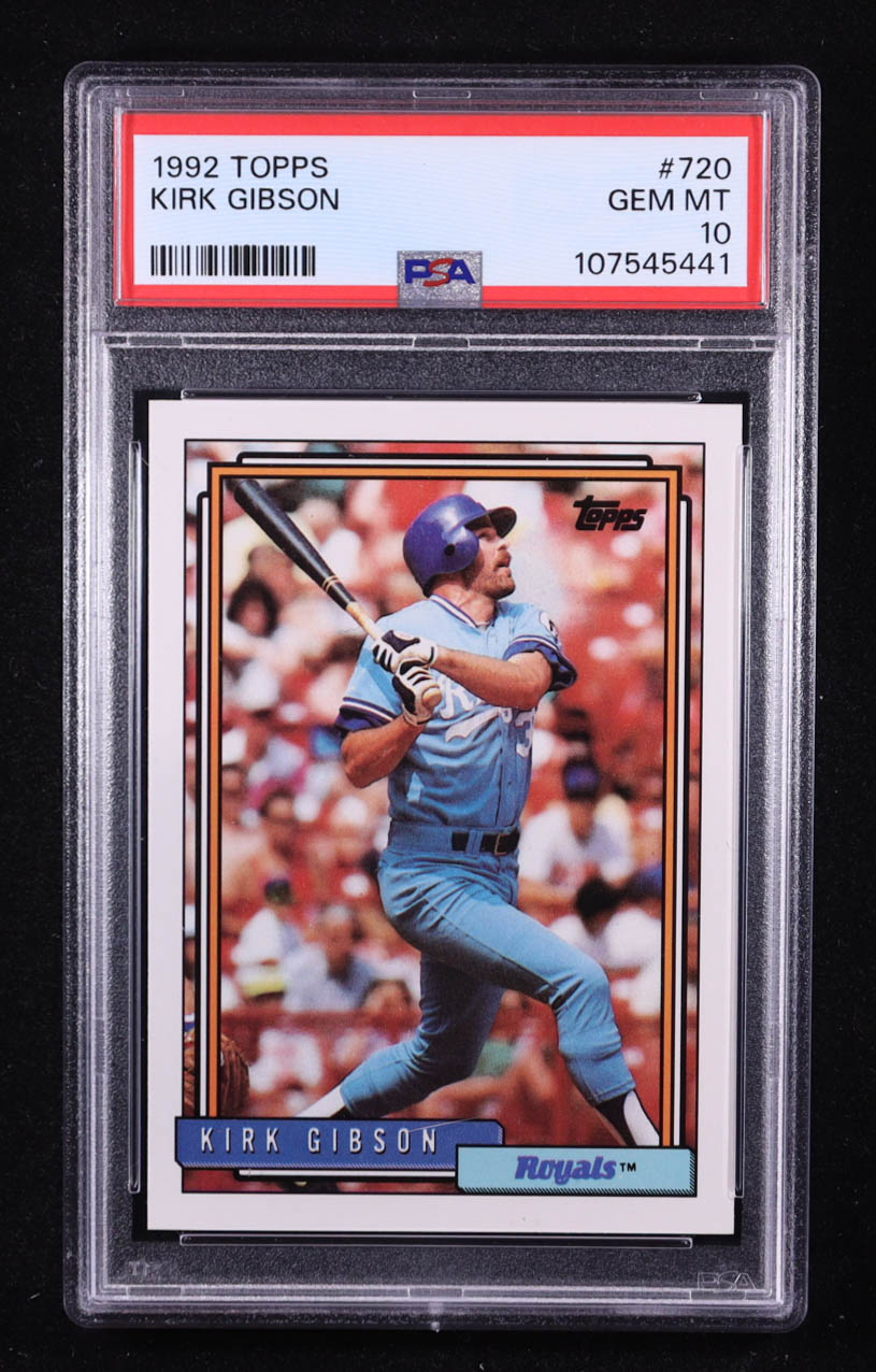 Kirk Gibson 1992 Topps #720 (PSA 10) at PristineAuction.com Kirk Gibson 1992 Topps #720 (PSA 10) at PristineAuction.com