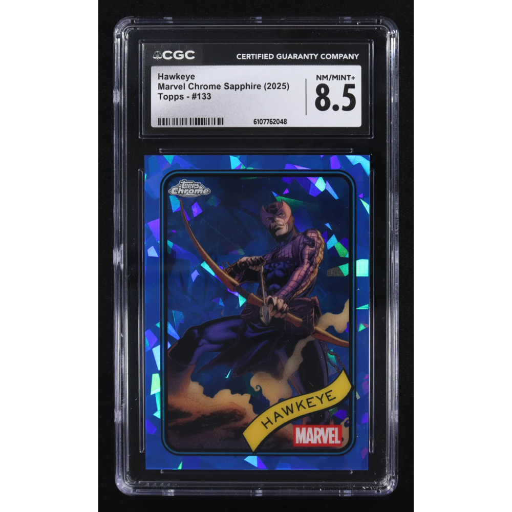 Hawkeye 2025 Topps Chrome Marvel Sapphire #133 (CGC 8.5) at PristineAuction.com