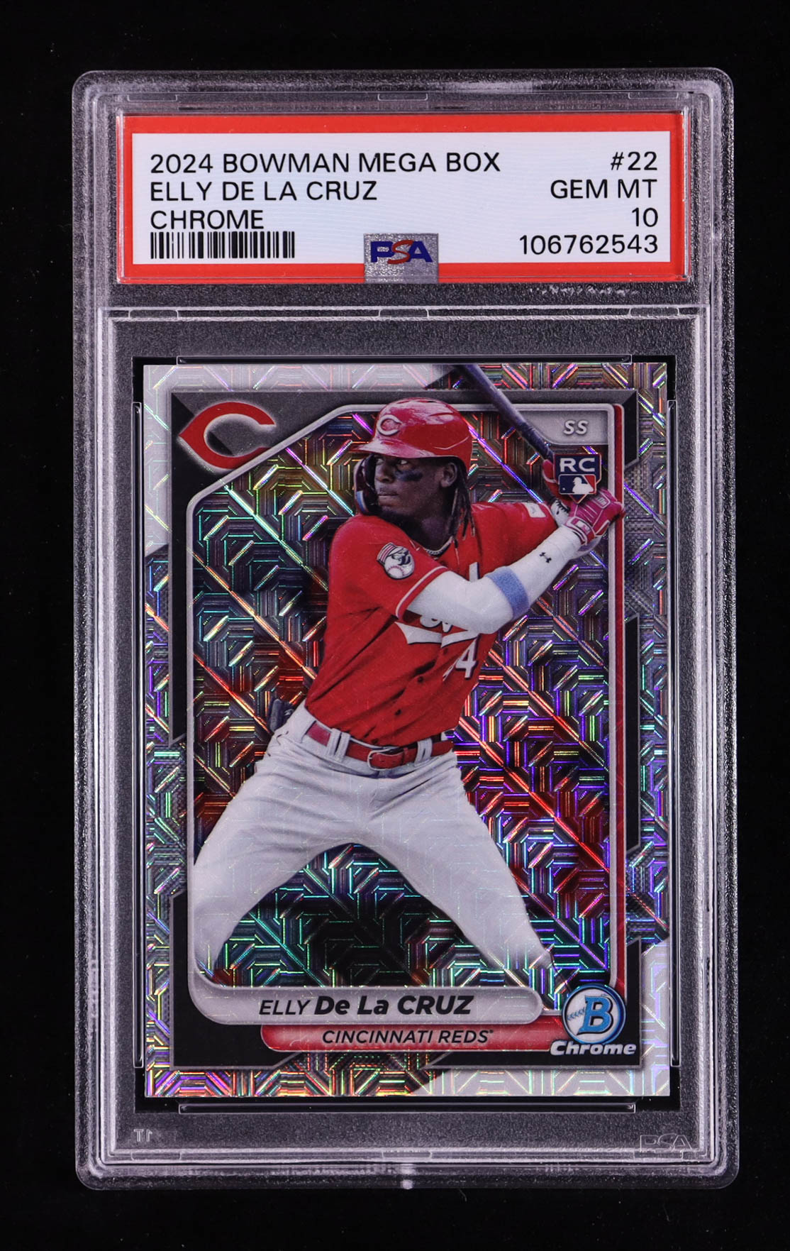 Elly De La Cruz 2024 Bowman Chrome Bowman Mega Box #22 RC (PSA 10) at PristineAuction.com Elly De La Cruz 2024 Bowman Chrome Bowman Mega Box #22 RC (PSA 10) at PristineAuction.com