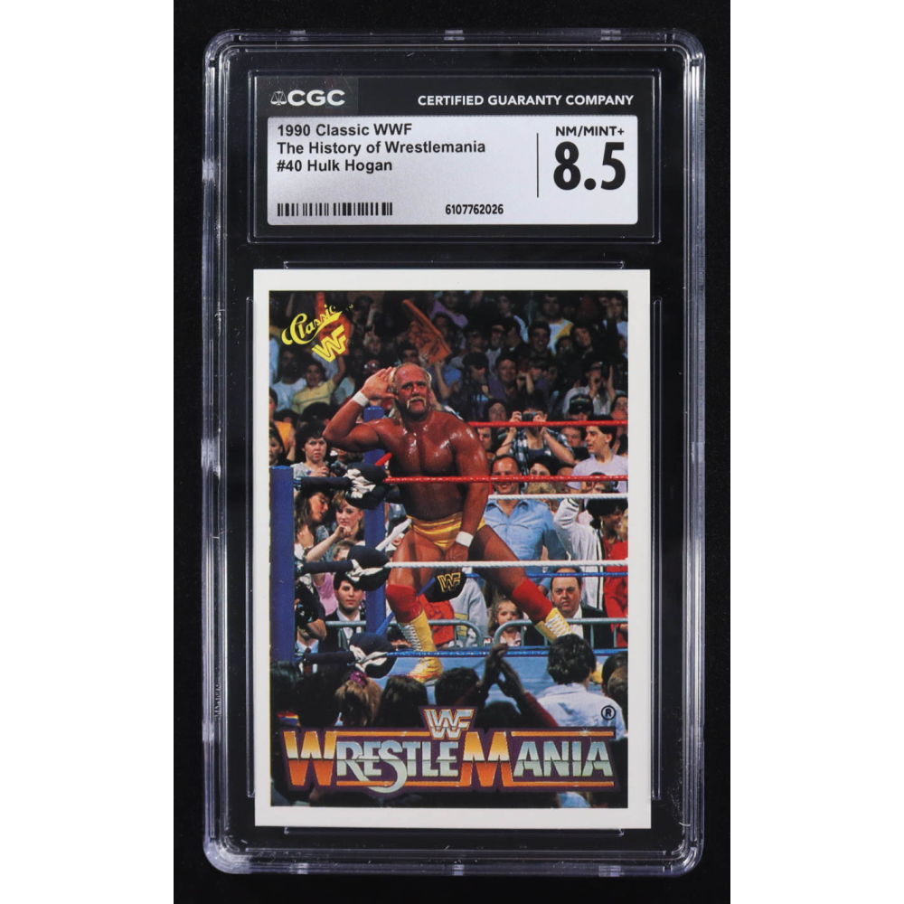 Hulk Hogan 1990 Classic WWF The History of Wrestlemania #40 (CGC 8.5) at PristineAuction.com