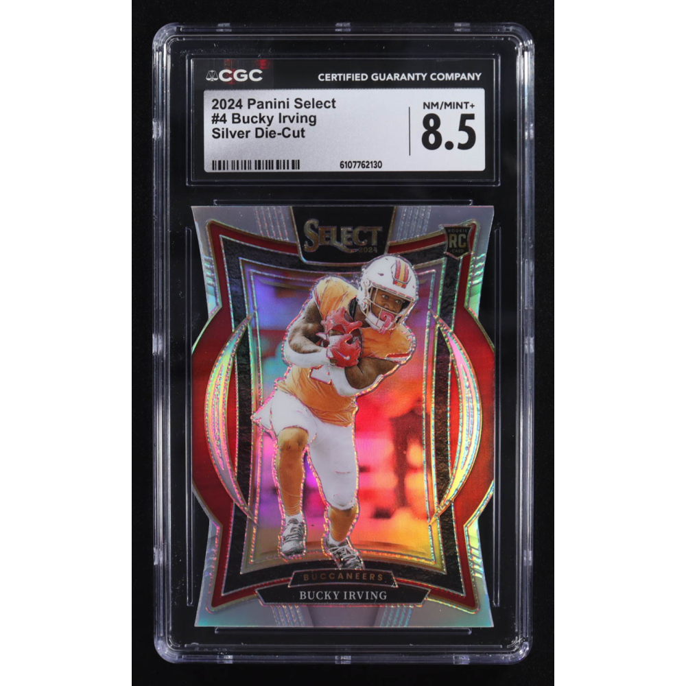 Bucky Irving 2024 Panini Select Silver Die-Cut #4 RC (CGC 8.5) at PristineAuction.com
