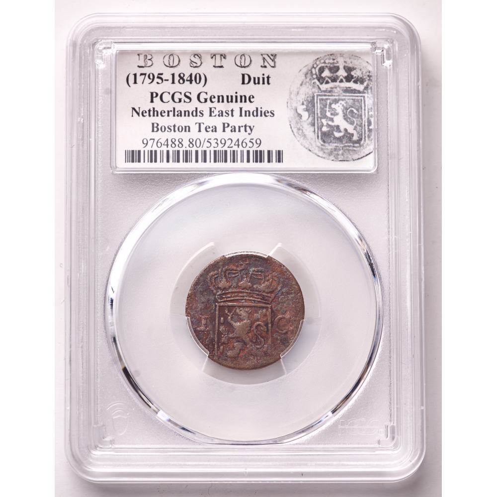 (1795-1840) Netherlands East Indies Duit Copper Coin - Boston Tea Party (PCGS) at PristineAuction.com