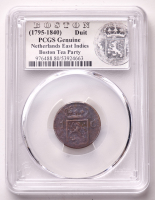 (1795-1840) Netherlands East Indies Duit Copper Coin - Boston Tea Party (PCGS) at PristineAuction.com