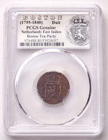 (1795-1840) Netherlands East Indies Duit Copper Coin - Boston Tea Party (PCGS) at PristineAuction.com