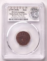 (1795-1840) Netherlands East Indies Duit Copper Coin - Boston Tea Party (PCGS) at PristineAuction.com