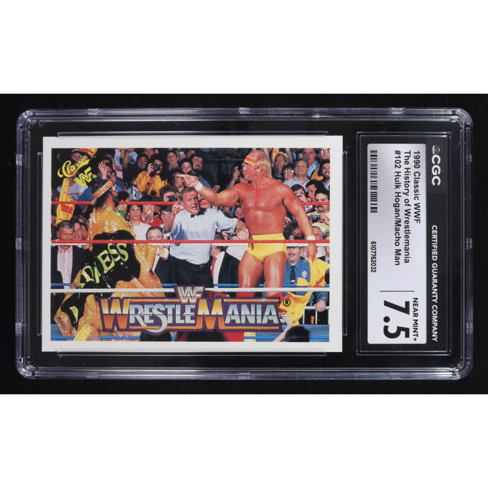 Hulk Hogan / Macho Man 1990 Classic WWF The History of Wrestlemania #102 (CGC 7.5) at PristineAuction.com