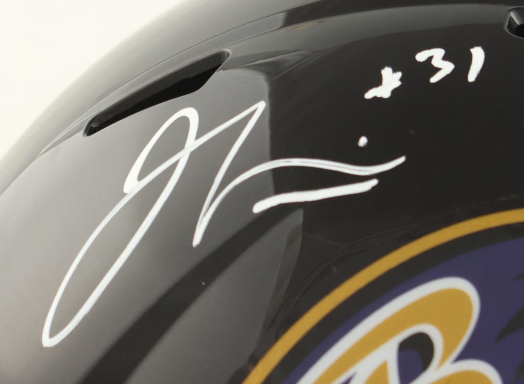 Jamal Lewis Signed Ravens Full-Size Speed Helmet (Beckett) at PristineAuction.com Jamal Lewis Signed Ravens Full-Size Speed Helmet (Beckett) at PristineAuction.com