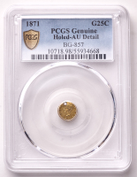 1871 California Fractional Gold 25c BG-857 (PCGS AU Details) at PristineAuction.com