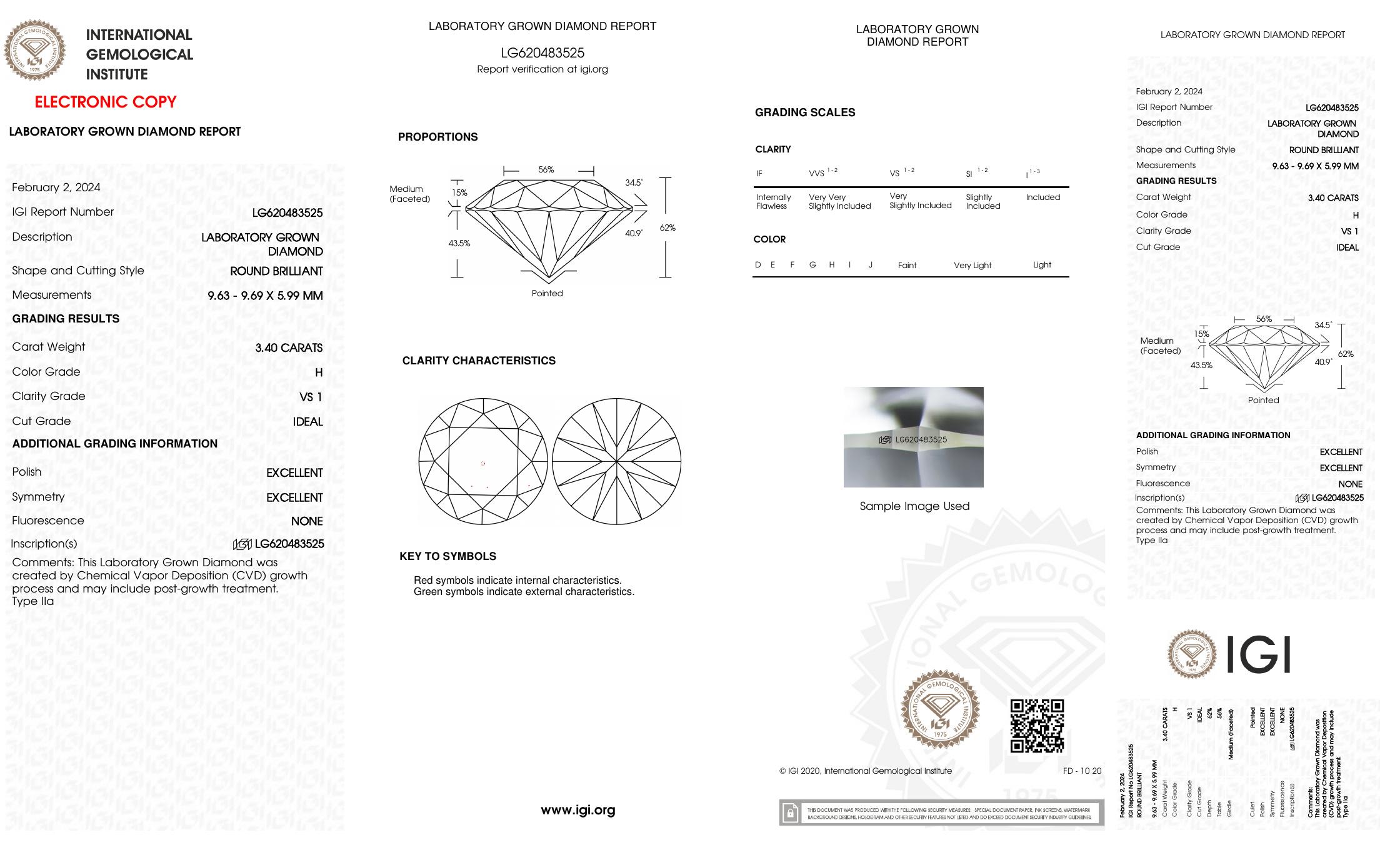 3.40 Carats Lab Grown Diamond Ring H, VS1 | $5,500 Estimated Retail Value (UGL & IGI Certs) | Brand New at PristineAuction.com 3.40 Carats Lab Grown Diamond Ring H, VS1 | $5,500 Estimated Retail Value (UGL & IGI Certs) | Brand New at PristineAuction.com