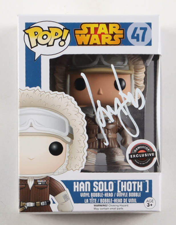 Harrison Ford Signed "Star Wars" #47 Han Solo (Hoth) Bobble-Head Funko Pop! Vinyl Figure (Beckett) at PristineAuction.com Harrison Ford Signed "Star Wars" #47 Han Solo (Hoth) Bobble-Head Funko Pop! Vinyl Figure (Beckett) at PristineAuction.com