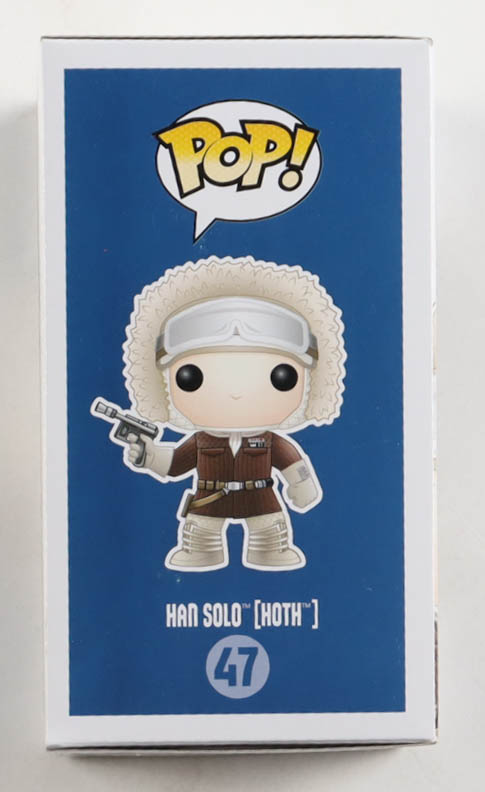 Harrison Ford Signed "Star Wars" #47 Han Solo (Hoth) Bobble-Head Funko Pop! Vinyl Figure (Beckett) at PristineAuction.com Harrison Ford Signed "Star Wars" #47 Han Solo (Hoth) Bobble-Head Funko Pop! Vinyl Figure (Beckett) at PristineAuction.com