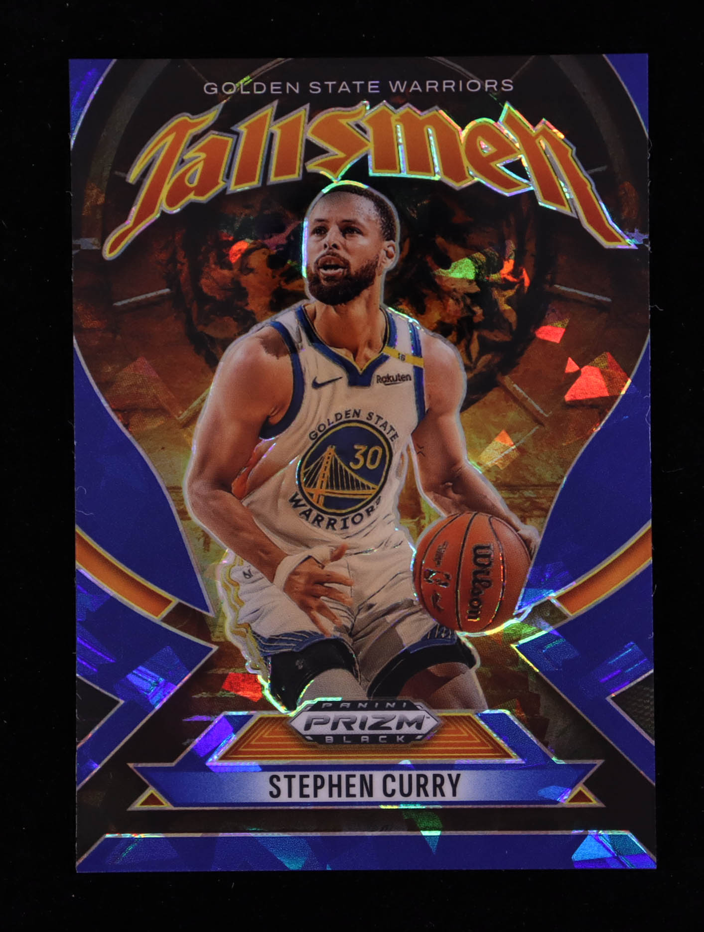 Stephen Curry 2024-25 Panini Prizm Black Talismen Prizms Blue Ice #7 #125/125 at PristineAuction.com Stephen Curry 2024-25 Panini Prizm Black Talismen Prizms Blue Ice #7 #125/125 at PristineAuction.com