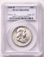 1959-D Franklin Silver Half Dollar (PCGS MS64 Full Bell Line) at PristineAuction.com