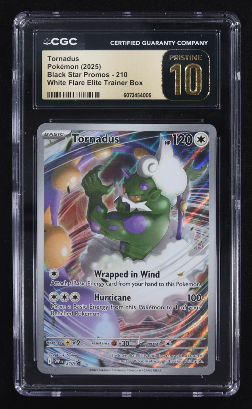 Tornadus 2025 Pokemon TCG Scarlet & Violet Black Star Promos #210 (CGC 10 Pristine) at PristineAuction.com Tornadus 2025 Pokemon TCG Scarlet & Violet Black Star Promos #210 (CGC 10 Pristine) at PristineAuction.com