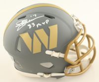 Joe Theismann Signed Commanders Slate Alternate Speed Mini Helmet Inscribed "83 MVP" (Beckett) at PristineAuction.com