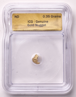 Gold 0.35 gram Nugget (ICG) at PristineAuction.com