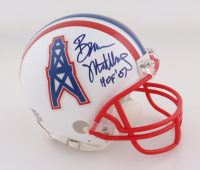 Bruce Matthews Signed Oilers Mini Helmet Inscribed "HOF 07" (PSA) at PristineAuction.com