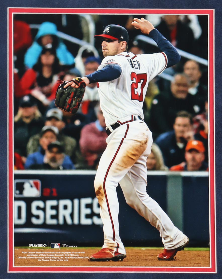 Austin Riley Signed Custom Framed Jersey Display with Photos Inscribed "For the A!" & "21 WS Champs" (MLB & Fanatics) at PristineAuction.com Austin Riley Signed Custom Framed Jersey Display with Photos Inscribed "For the A!" & "21 WS Champs" (MLB & Fanatics) at PristineAuction.com