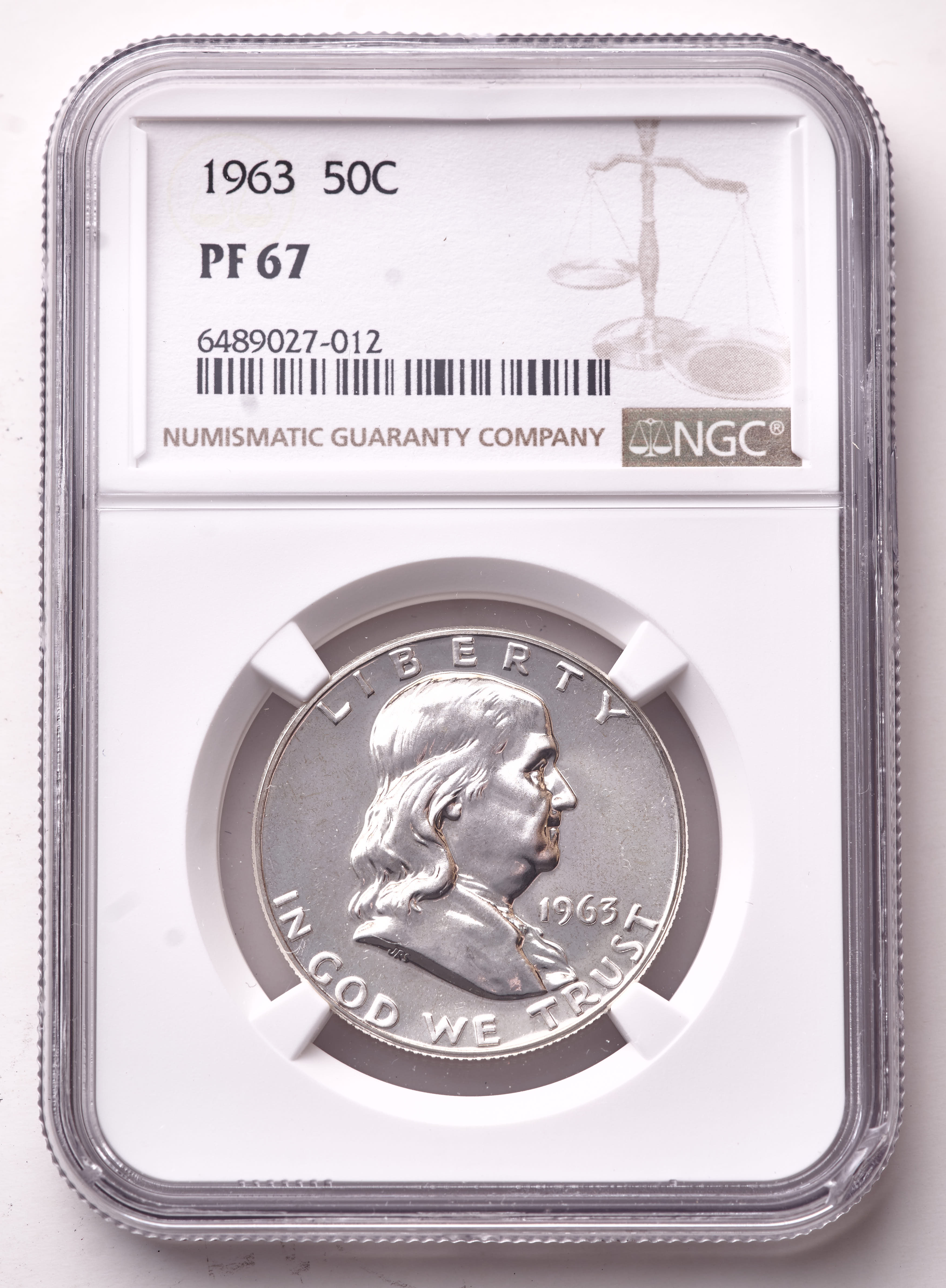 1963 Franklin Silver Half Dollar (NGC Proof 67) at PristineAuction.com 1963 Franklin Silver Half Dollar (NGC Proof 67) at PristineAuction.com