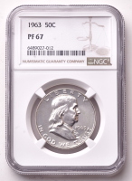1963 Franklin Silver Half Dollar (NGC Proof 67) at PristineAuction.com