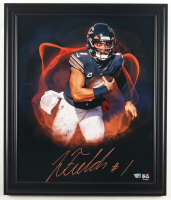Justin Fields Signed Bears Framed Photo Display (Fanatics) at PristineAuction.com
