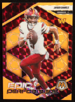 Jayden Daniels 2025 Panini Mosaic Epic Performers Mosaic Orange Fluorescent #20 at PristineAuction.com