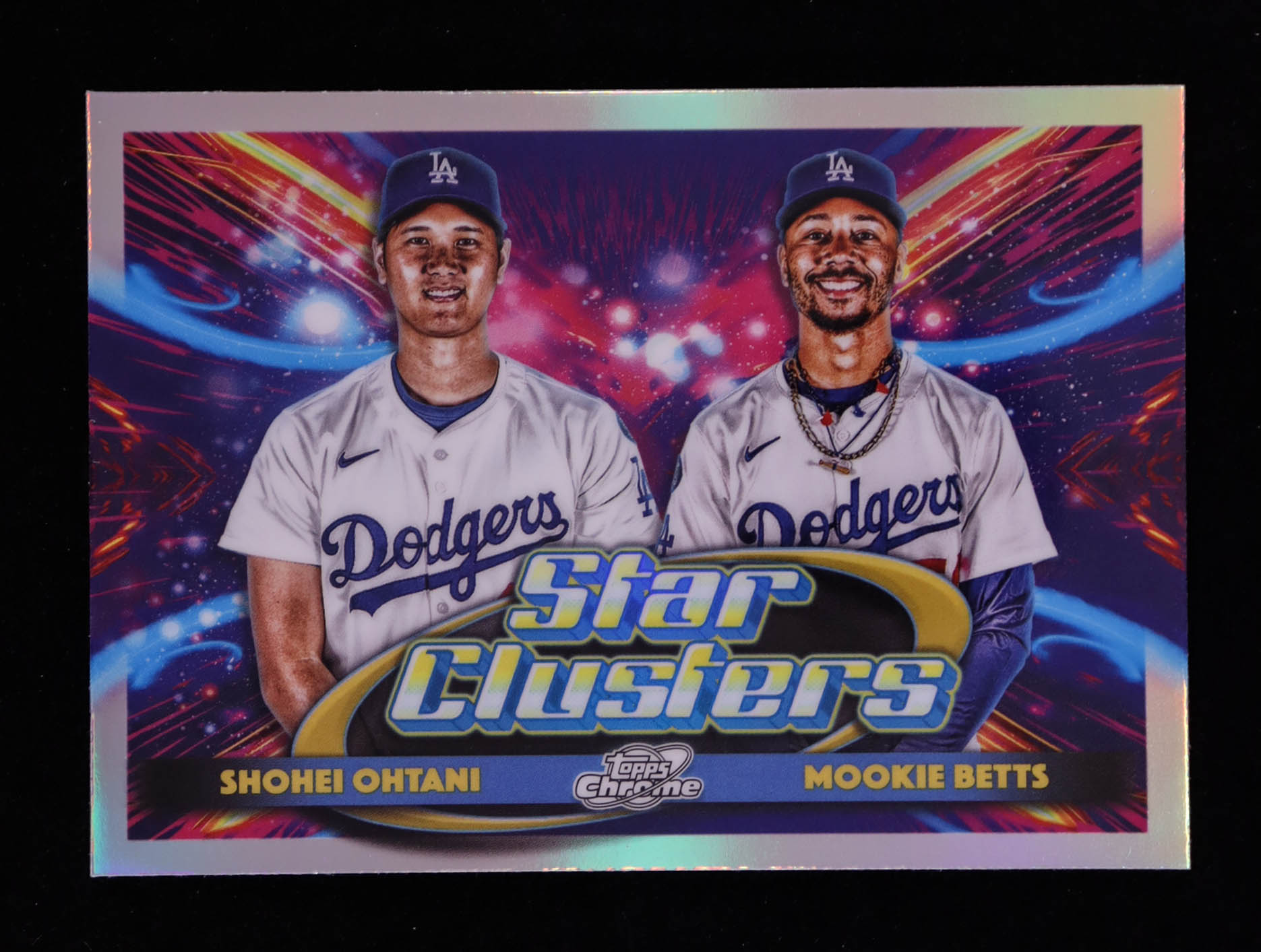 Mookie Betts / Shohei Ohtani 2025 Topps Cosmic Chrome Dual Star Clusters #DSC4 at PristineAuction.com Mookie Betts / Shohei Ohtani 2025 Topps Cosmic Chrome Dual Star Clusters #DSC4 at PristineAuction.com